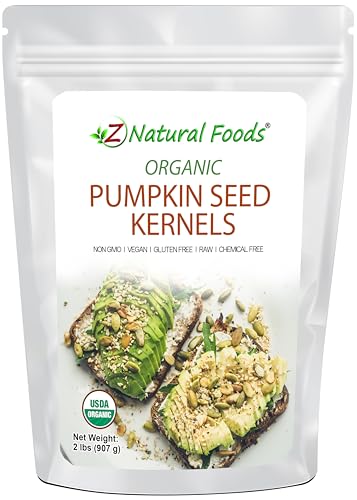 Z Natural Foods Organic Raw Pumpkin Seeds - Shelled Unsalted Pepitas, 2 lb
