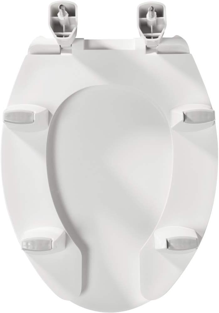 BEMIS 2L2155T 000 Medic-Aid 2" Lift Raised Open Front Plastic Toilet Seat, ELONGATED, Long Lasting Solid Plastic, White