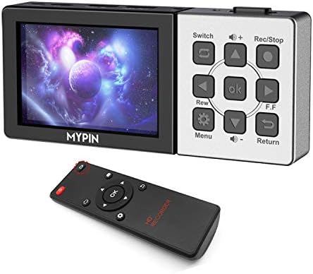 1080P@60fps Capture Card with 3.5 Inch LCD and Remote Control, HDMI Video Recorder for PS4, Xbox One, LiveTV, DVR