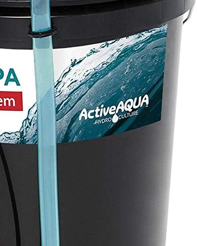 Hydrofarm RS5GALSYS Root Spa Deep Water Culture Bucket System, 5 Gallon, black | 8 in Grow Basket, Air Pump Included, 1/2 in Grommet And Elbow, 1/4 in Black Tubing, Pebble Media Sold Separately