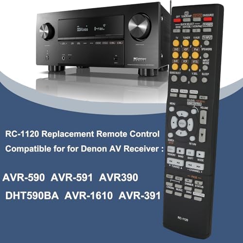 New RC-1120 RC1120 Remote Control for Denon AV Receiver AVR-590 AVR-591 AVR390 DHT590BA AVR-1610 AVR-391