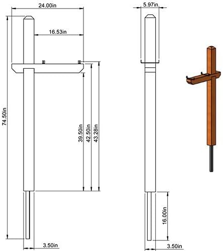 Gibraltar Mailboxes Cedar Deluxe Drive-In Aromatic Cedar Wood, Mailbox Post, DPKX0000