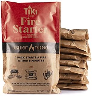 Tiki Fire Starter 10-Pack – Easy-to-Use Wood Pellet Fire Starters for Smokeless Outdoor Fire Pits & Indoor Fireplaces