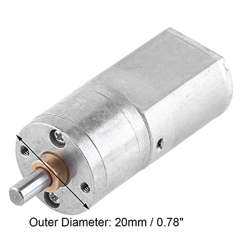 DC 12V Reversible High Reduction Electric Motor 15-200RPM Outer Diameter 20MM(200RPM)