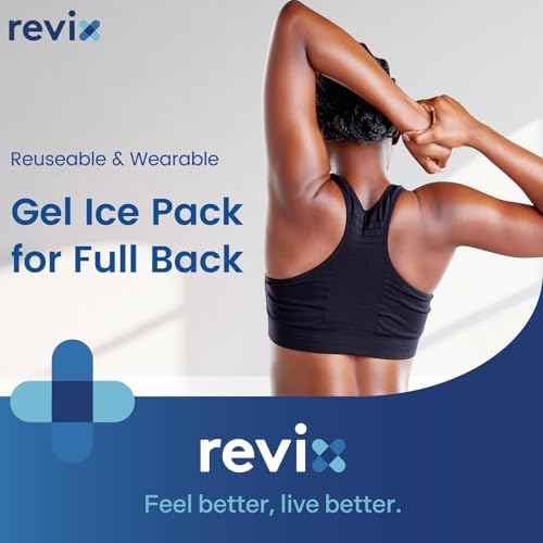 REVIX XXL Full Back Ice Pack Wrap, Large Gel Packs for Injuries Reusable