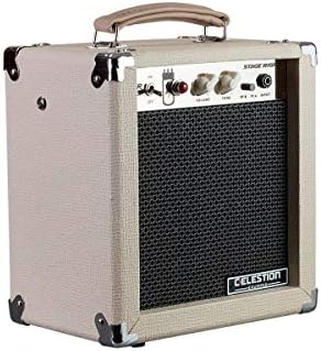 Monoprice 1x8 Guitar Combo Tube Amplifier with Celestion Super 8 Inch Speaker - Tan / Beige 5-Watt, 12AX7 Preamp