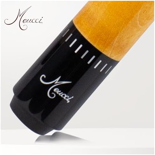 Meucci Pool Cue - SW Bar Box 1, Pool Stick w/Smoke Stained Forearm, Curly Maple Points, High Impact Cue Tips