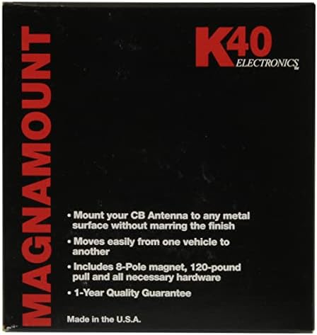 K40 M-40 Black Magnet Mount CB Antenna Base