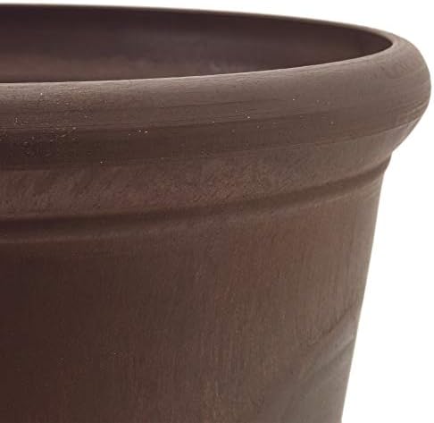 PSW Pot Collection NUR28C 10” Planter Pot for Indoor and Outdoor Plants and Gardens, 10-inch, Chocolate