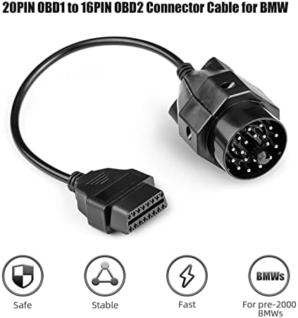 Creator 20PIN to 16PIN OBD2 Connector Adapter Cable for BMW E31 E32 E34 E36