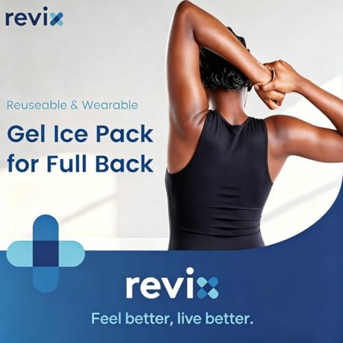 REVIX XXL Full Back Ice Pack Wrap, Large Gel Packs for Injuries Reusable