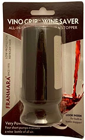 Franmara Wine Saver Vaccum Pump and Stopper, Black