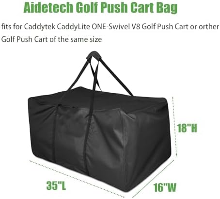 Golf Push Cart Bag, Heavy-Duty Push Carts Carrying Storage Bag
