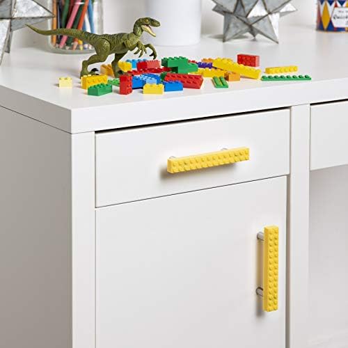 Set of 2 Build-On Brick Drawer Pulls (Green)