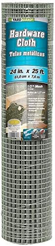 YARDGARD – 1/2 Inch Mesh Welded Wire Fence Hardware Cloth – 24 in. x 25 ft. 19‑Gauge Galvanized Steel – for Chicken Coops | Garden Protection | Bird and Rabbit Enclosures