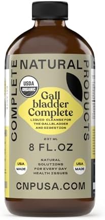 Gallbladder Complete 8oz Organic Liquid Concentrate - Organic Gallbladder Support Formula with Apple Cider Vinegar Digestive Bitters Stone Breaker