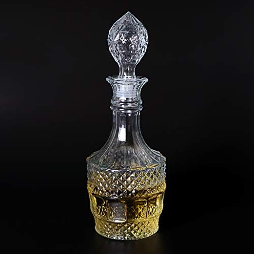 MDLUU Liquor Decanter, Glass Decanter Bottle with Airtight Stopper, Wiskey Vodka Bourbon Decanter for Gift, Home, Bar, Party Decor, 27oz/800ml Clear