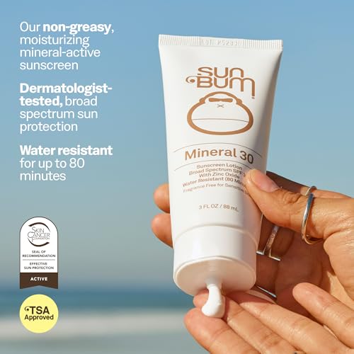 Sun Bum Mineral SPF 50 Face Stick Sunscreen - Travel Size, 0.45 oz | Broad Spectrum Sunscreen, for Sensative Skin, Vitamin E, Hawaii 104 Act Compliant (No Octinoxate & Oxybenzone)