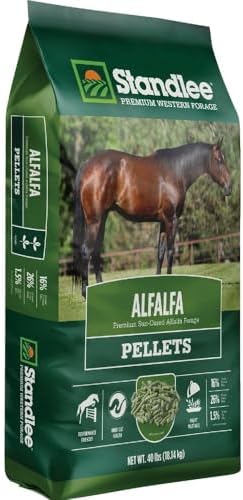 Standlee Premium Alfalfa Pellets for Horses, 40 lbs
