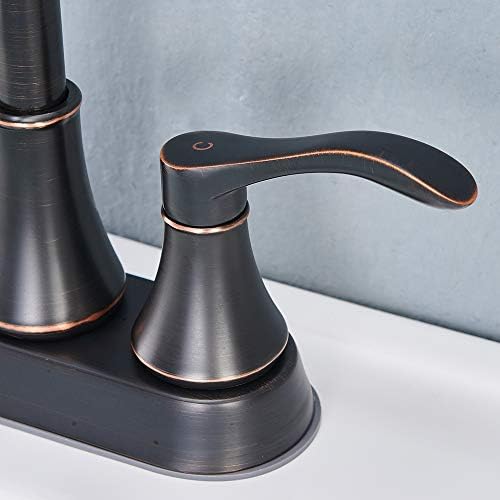 Bathroom Faucet,4 Inch Centerset 2 Handle High-Arc,Oil Rubbed Bronze