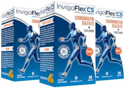 INVIGOFLEX® CS - Chondroitin Sulfate with Turmeric Curcumin Non GMO for Knee, Hand, Back & Hip Premium Joint Supplement