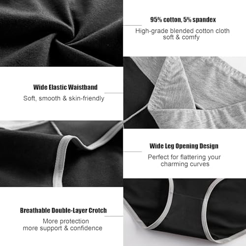 Annenmy Postpartum Underwear Women High Waisted Cotton Underwear Breathable C Section Panties Tummy Control Briefs