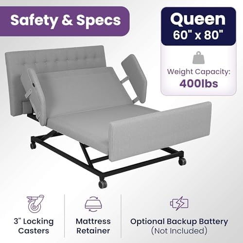 Customize Your Own Adjustable Hospital Bed for Home Use with Gel Memory Foam Mattress -Bariatric Queen Size Home Style Full Electric Medical Bed