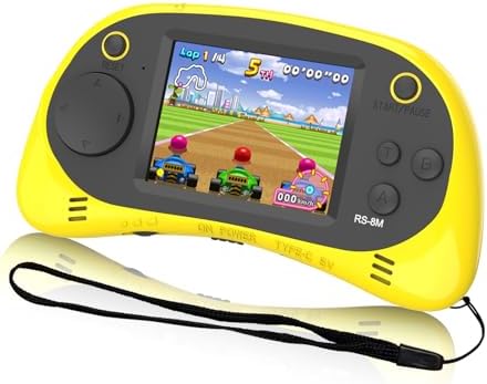 Kids Handheld Portable Video Game Player with 200 Games - 16 Bit 2.5 Inch Screen Mini Retro Electronic Machine for Boys Girls