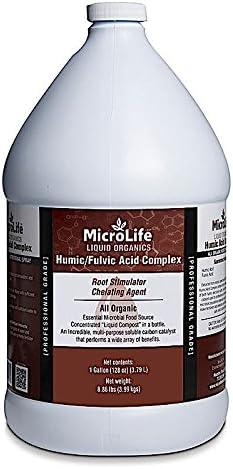 Organic Humic Fulvic Acid Complex 15% Humates Chelating Agent Concentrate Root Stimulator (1 Gal)
