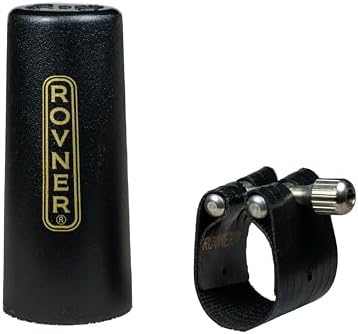 Rovner Ligature & Plastic Cap for Alto Clarinet - Dark Ligature for Hard Rubber Mouthpiece (2RS)