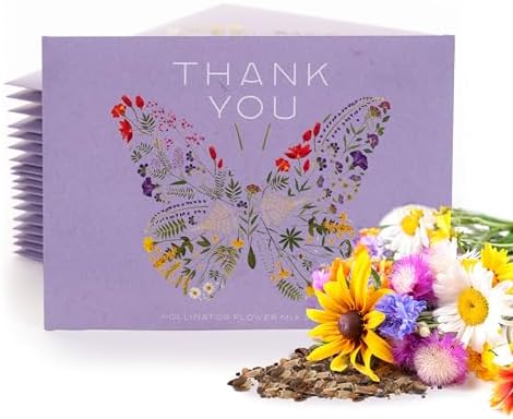 Bentley Thank You Packet - Sunflower Seeds - Pack of 25 - Perfect Eco-Friendly Thank You Gift - Non GMO