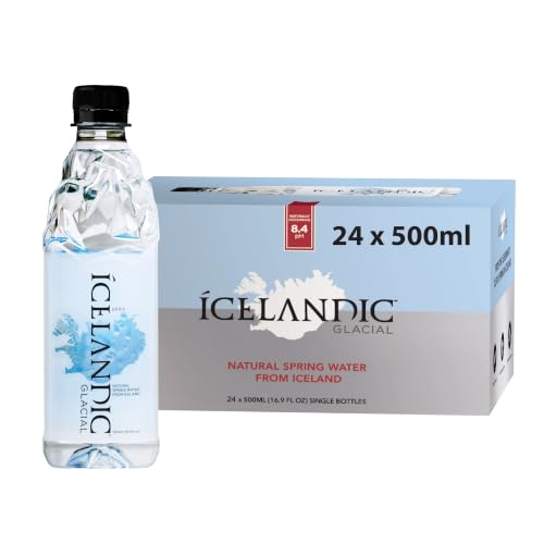 Icelandic Glacial Natural Spring Alkaline Water, 16.9 Fl Oz (Pack of 24) | Natural Spring Alkaline Water