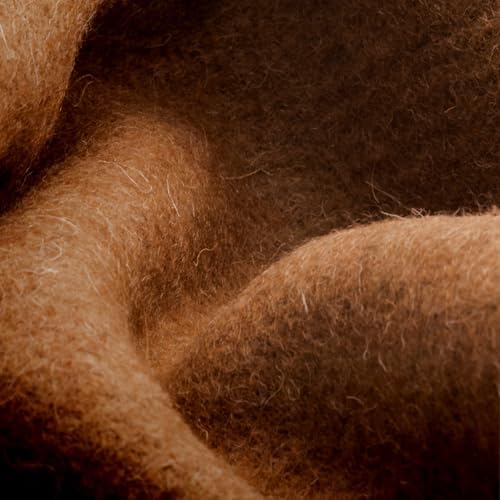 Woolly Mammoth Woolen Company Merino Wool Blanket, 66" x 90" Moss | Temperature Regulating - Fire-Resistant - Warm Camping Blanket for Car Emergency Kits, Picnics, Summer Festivals and Stadiums
