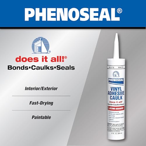 Dap 00005 6 Pack White Phenoseal Does It All Vinyl Adhesive Caulk 10-Ounce