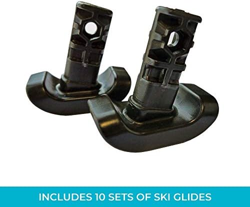Stander Replacement Walker Ski Glides, Compatible with Stander's Wonder-Walker and Wonder-Walker-Plus, Black, Set of 2