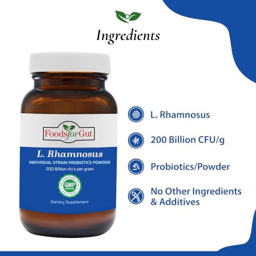 Lactobacillus Rhamnosus Probiotic Powder 200 Billion cfu's | Made in USA | No Additives | Direct from Manufacturer | No Third-Party Storage | Immune