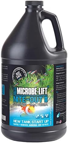 MICROBE-LIFT Nite-Out II Aquarium Bacteria for Start-up, Instantly Cycle Aquariums, Add Fish on Day 1, Rapid Ammonia and Nitrite Reducer for Freshwater & Saltwater Fish Tank, 16 Ounces (NITEH16)