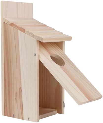 Cedar Blue Bird Box House,Hummingbird Wren Chickadee House, Assembled,1Pcs
