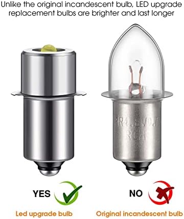 Honoson 3 Pcs 6-24V LED Flashlight Bulbs 3w Dc Replacement