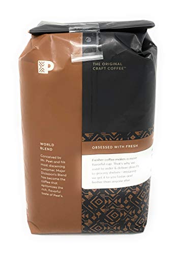 Peet's Coffee Whole Bean Coffee, Dark Roast, Major Dickason's, 18 Ounces