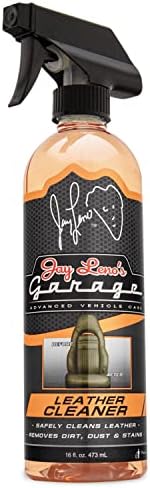 Jay Leno's Garage Leather Cleaner – Deep-Cleaning Leather Seat Cleaner for Car Interior, pH-Balanced Car Refresher That Gently Cleans, Lifts Grime, Refurbish and Restores All Leather Surfaces (16 oz)
