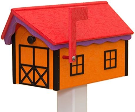 Recycled Poly Plastic Barn Mailbox USA Handmade (Weatherwood)