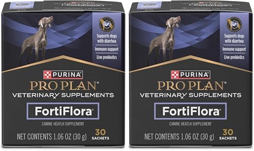 Purina Pro Plan Veterinary Supplements FortiFlora Probiotic Powder for Dogs, Daily Support for Digestive and Immune Health and Occasional Diarrhea