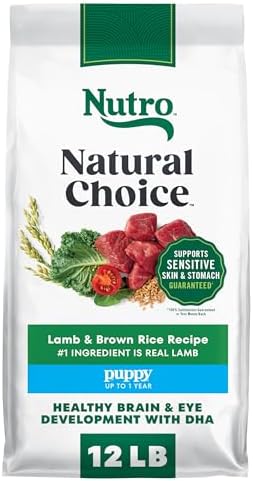 Nutro Natural Choice Puppy Dry Dog Food, Chicken & Brown Rice, 5 lb | Real chicken #1 ingredient, supports brain & eye development, healthy bones & muscles, non-GMO, made in USA