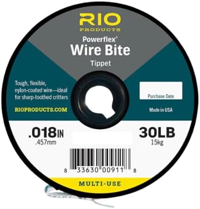 RIO Products Powerflex Wire Bite Tippet - Flexible Wire Fly Fishing Tippet - Designed for Sharp-Toothed Fish Including Pike, Musky, Barracuda, and Bluefish