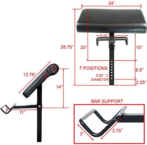 Valor Fitness EX-2 Preacher Curl Bench Attachment