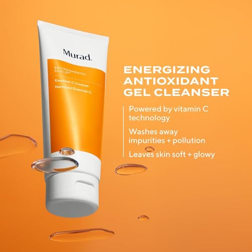 Murad Essential-C Facial Cleanser - Vitamin C | Gentle foaming gel face wash with Vitamin C, Vitamin E, Vitamin A, Allantoin & Panthenol cleanses, nourishes and hydrates