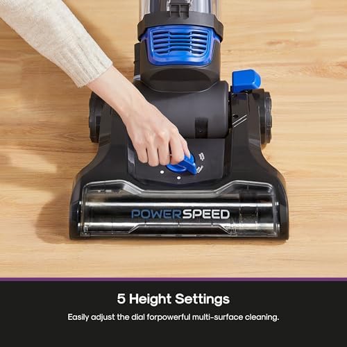 Eureka Lightweight Powerful Upright Vacuum Cleaner for Carpet and Hard Floor, PowerSpeed, New Model,Blue,black/New Model