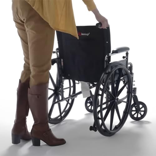 Everest & Jennings Bariatric Transport Wheelchair – Extra-Wide Folding Transit Chair with 24” Seat for Adults & Seniors