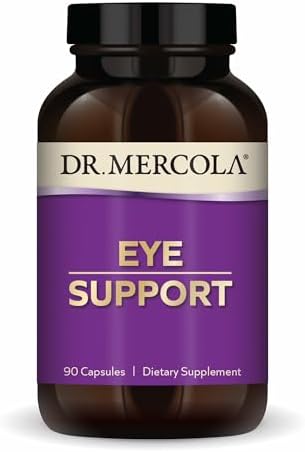 Dr. Mercola Eye Support - Supports Eye & Vision Health - with Lutein, Zeaxanthin, Organic Astaxanthin & Black Currant - Non-GMO, Gluten-Free & Soy Free - 30 Capsules (30 Servings)